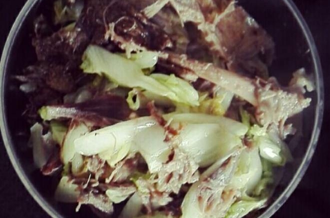 鸭肉炒白菜丝