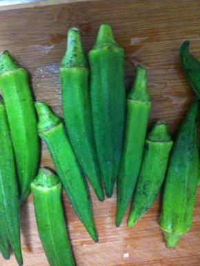 买来的秋葵清洗干净，鸡蛋打成蛋液备用