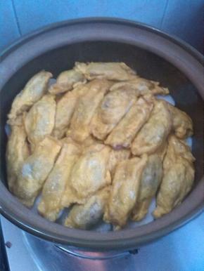 香喷喷的客家酿鸡蛋就完成了