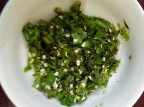 煎好的青椒剁碎
