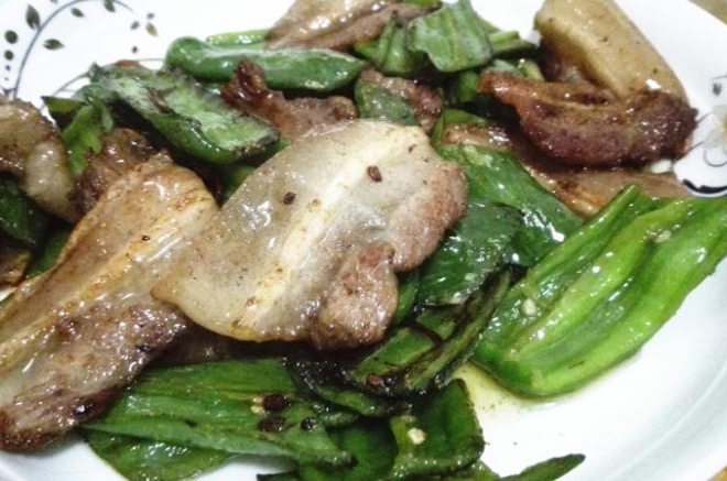 青椒盐煎肉