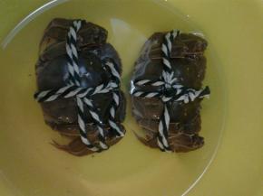 买来的大闸蟹用清水泡一会，吐清泥沙。有时间可以多泡一会