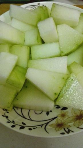 冬瓜去皮切成块状