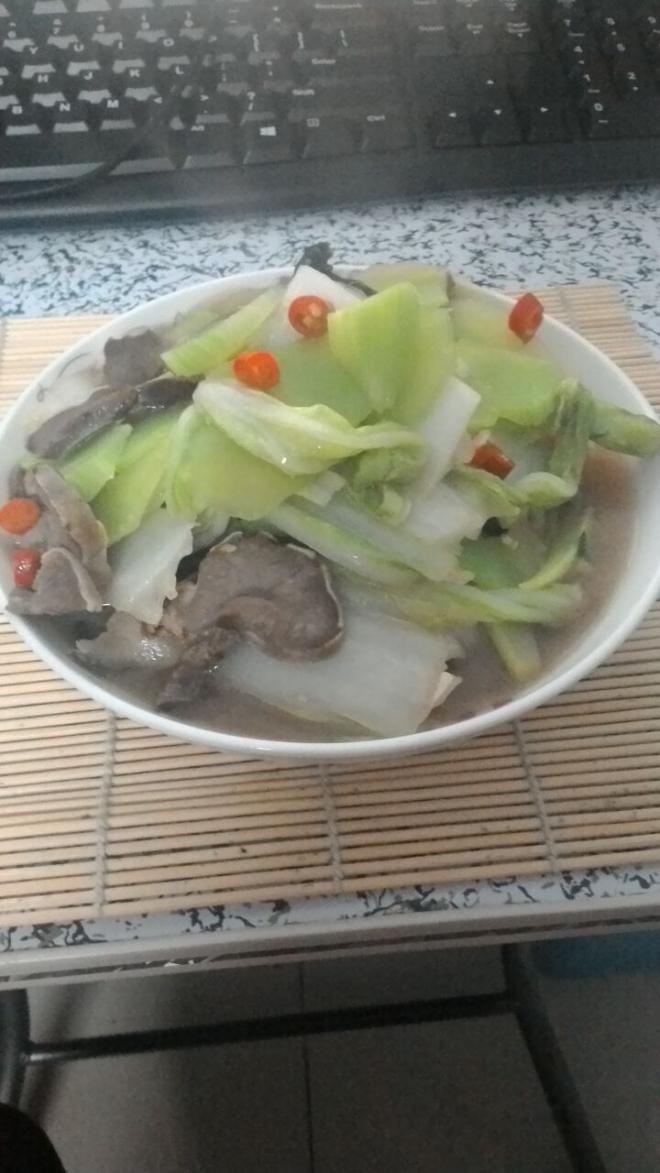 白菜莴笋炒猪舌
