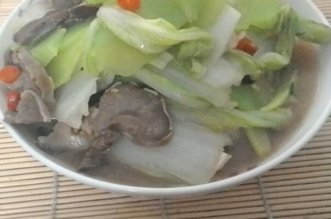 白菜莴笋炒猪舌