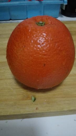 橙子表面清洗干净备用