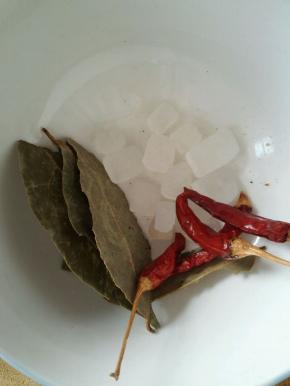 葱姜切片备好，香菜切段，准备好香料