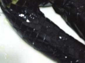 锅内放多一点的油，油热放入茄子，大火炸熟