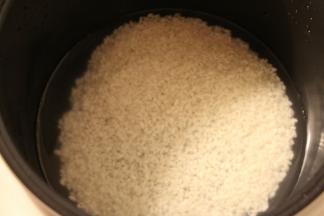 大米淘洗干净，用水浸泡30分钟（煮出来的米粒更加软糯可口）