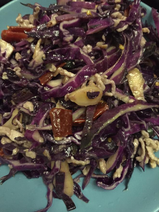 泡姜紫甘蓝炒肉