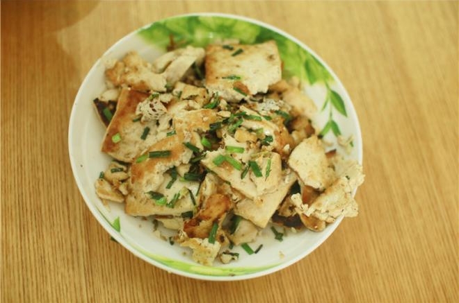 小葱煎豆腐