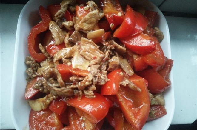 甜椒肉片