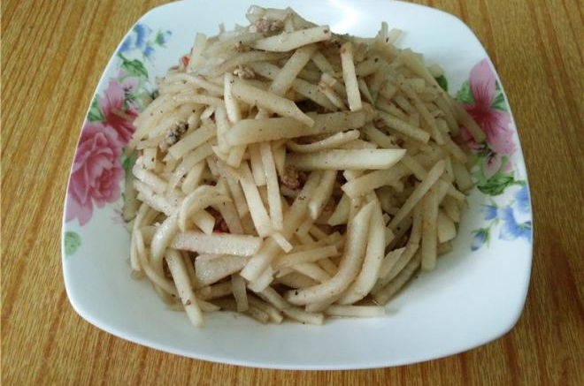 肉末凉薯