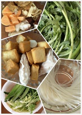 利用间隙洗净时令蔬菜及其他喜爱的火锅必备菜。