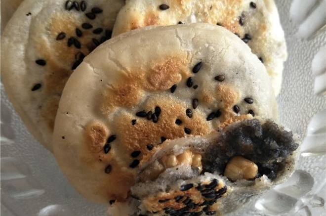 黑芝麻糯米饼