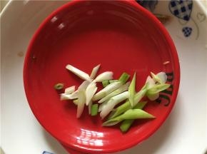 大葱斜切片状