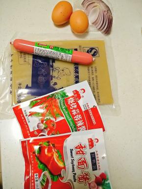 所需主食材如下。