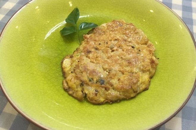 白菜蛋肉饼