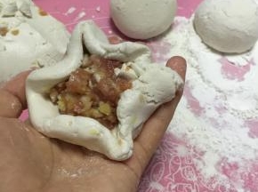 加入白菜肉馅