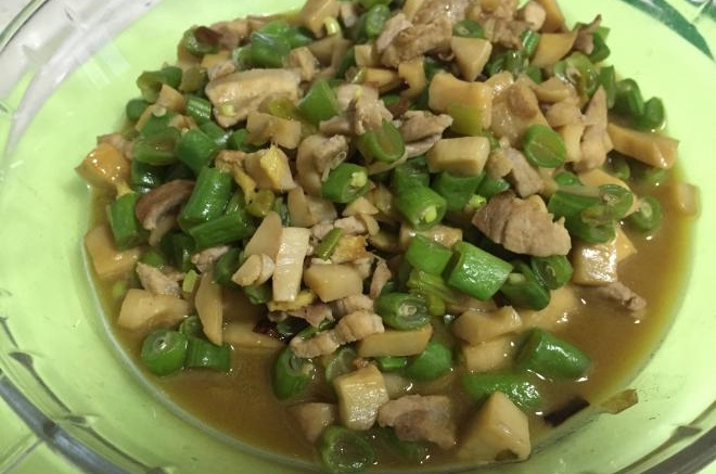 豆角杏鲍菇