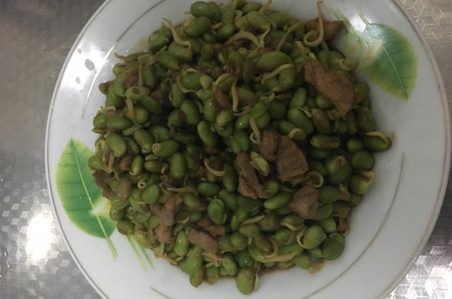 青豆炒肉