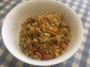 等饭粒粒粒分开，有点干干的即可以出锅