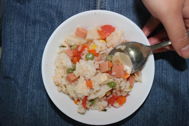 墨鱼丸杂蔬焖饭