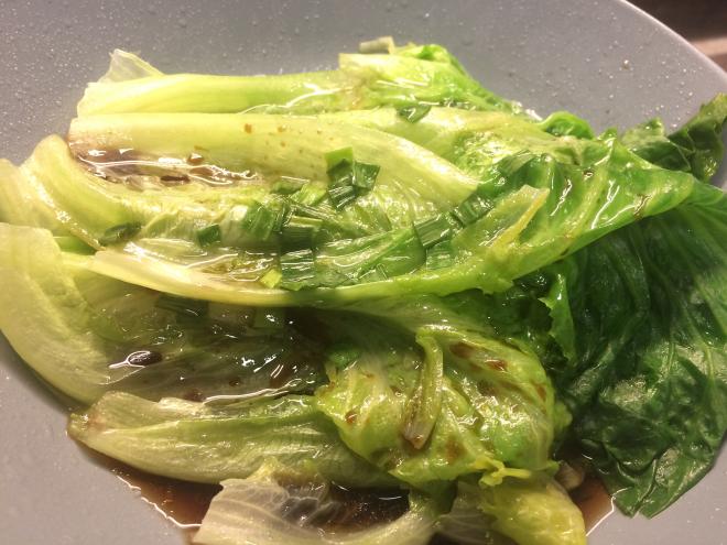葱油版白灼生菜
