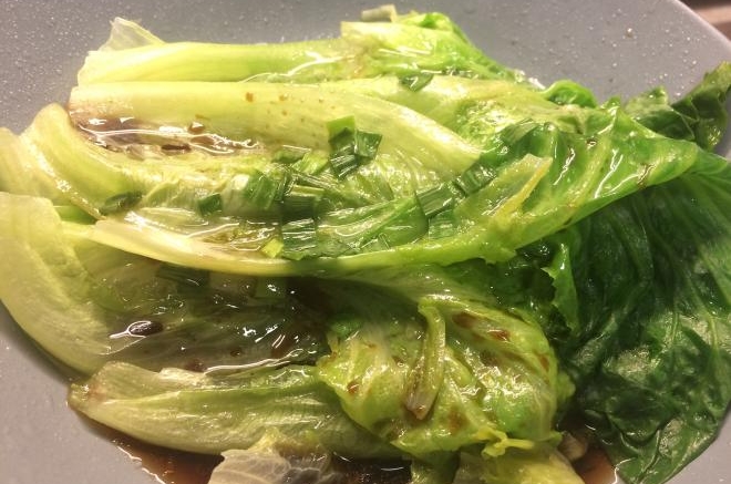 葱油版白灼生菜