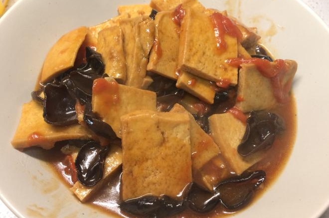 茄汁虎皮豆腐