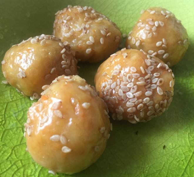 胡萝卜豆角早餐丸