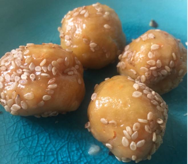 胡萝卜土豆夹心球