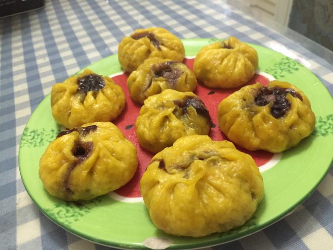 南瓜薏米豆沙包