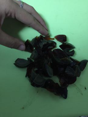 将皮蛋细细切碎
