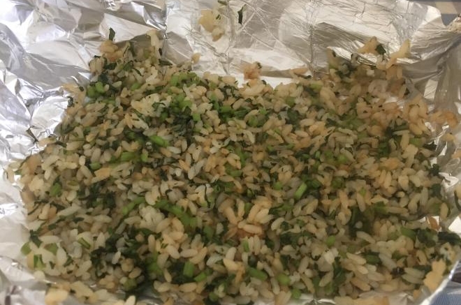 蒿菜烤饭
