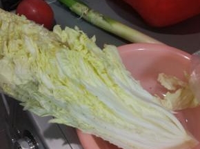 适量白菜洗净,控水