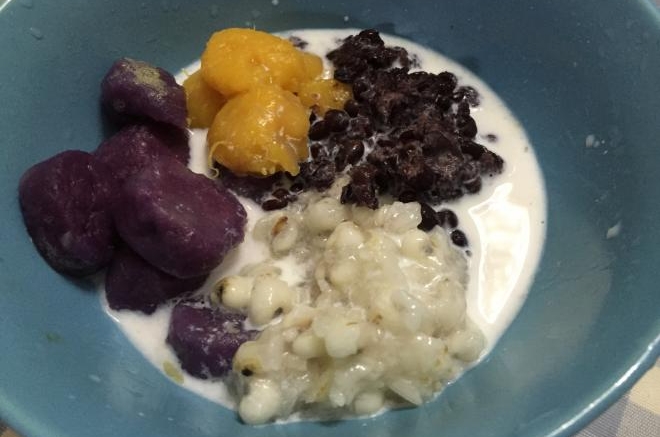 薏米红豆拌芋圆