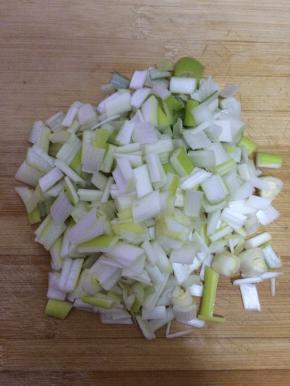 大葱准备好切成段状