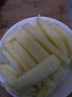 土豆清洗干净切成条状