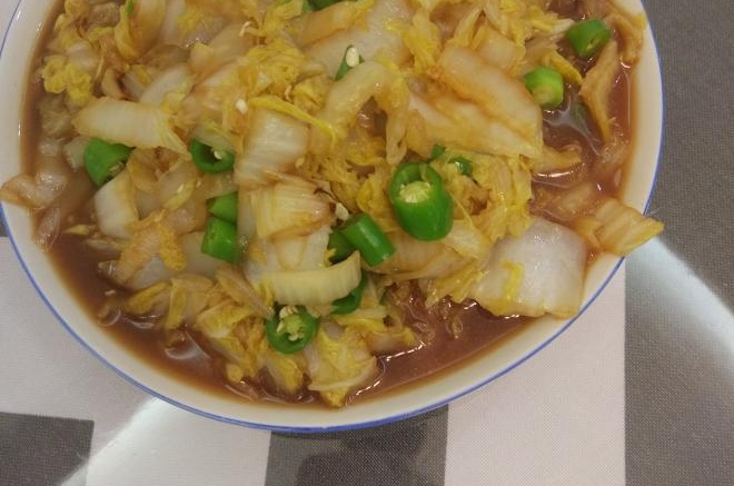 青椒炒白菜
