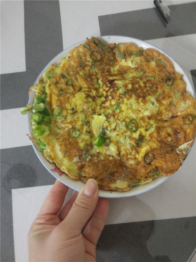 尖椒鸡蛋饼