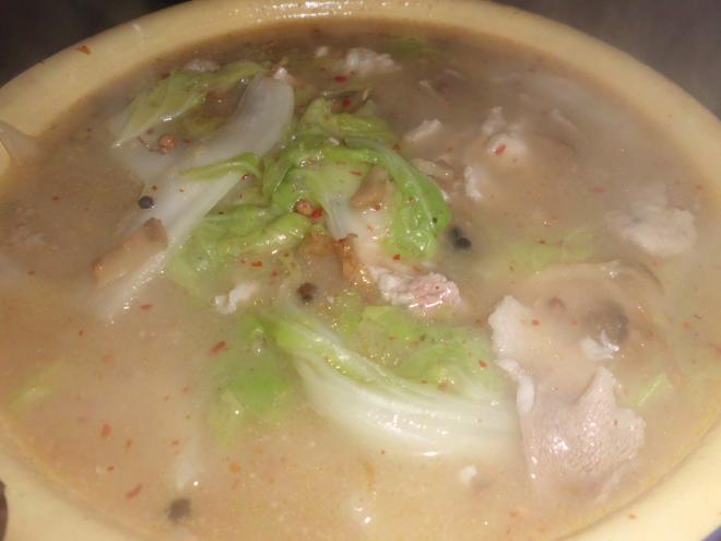 白菜肉片汤