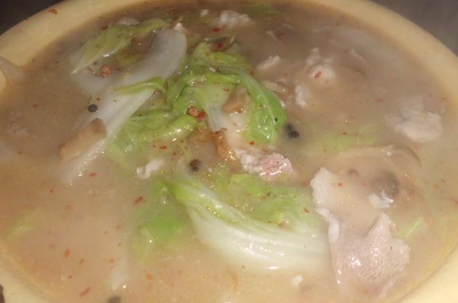 白菜肉片汤