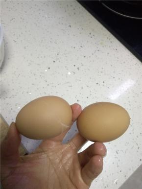 鸡蛋两个放碗内打散