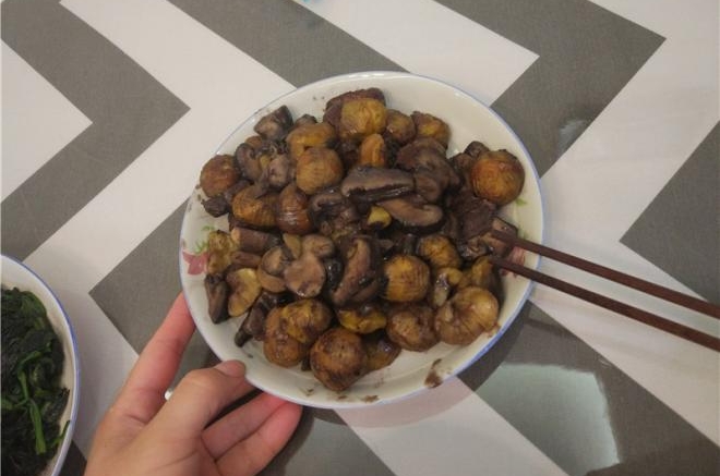 香菇炒栗子