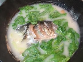 煮开10分钟左右，加入油麦菜，加入少许盐