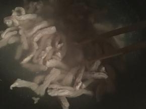 瘦肉条如滚水焯一下