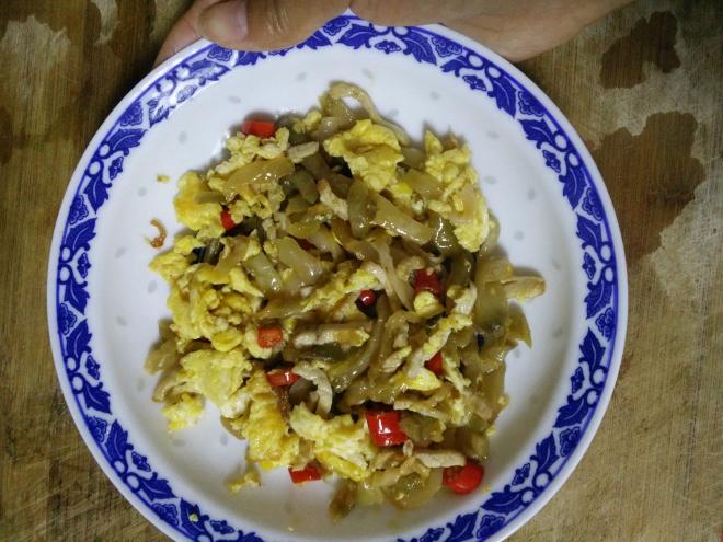 榨菜肉丝炒蛋