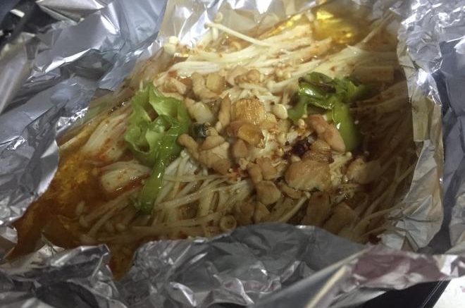 肉末烤金针菇