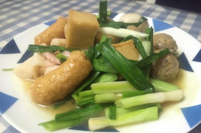 蒜苗炒三鲜